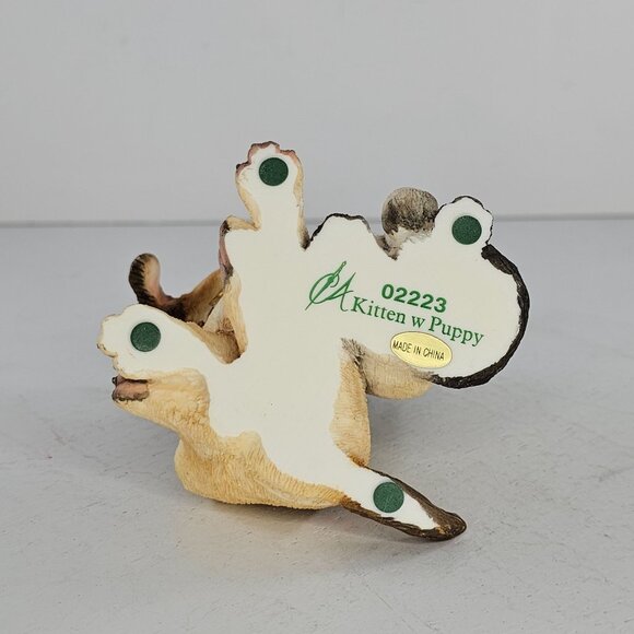 Country Artists Kitten With Puppy Figurine Resin #02223 Dog Cat - Picture 8 of 8